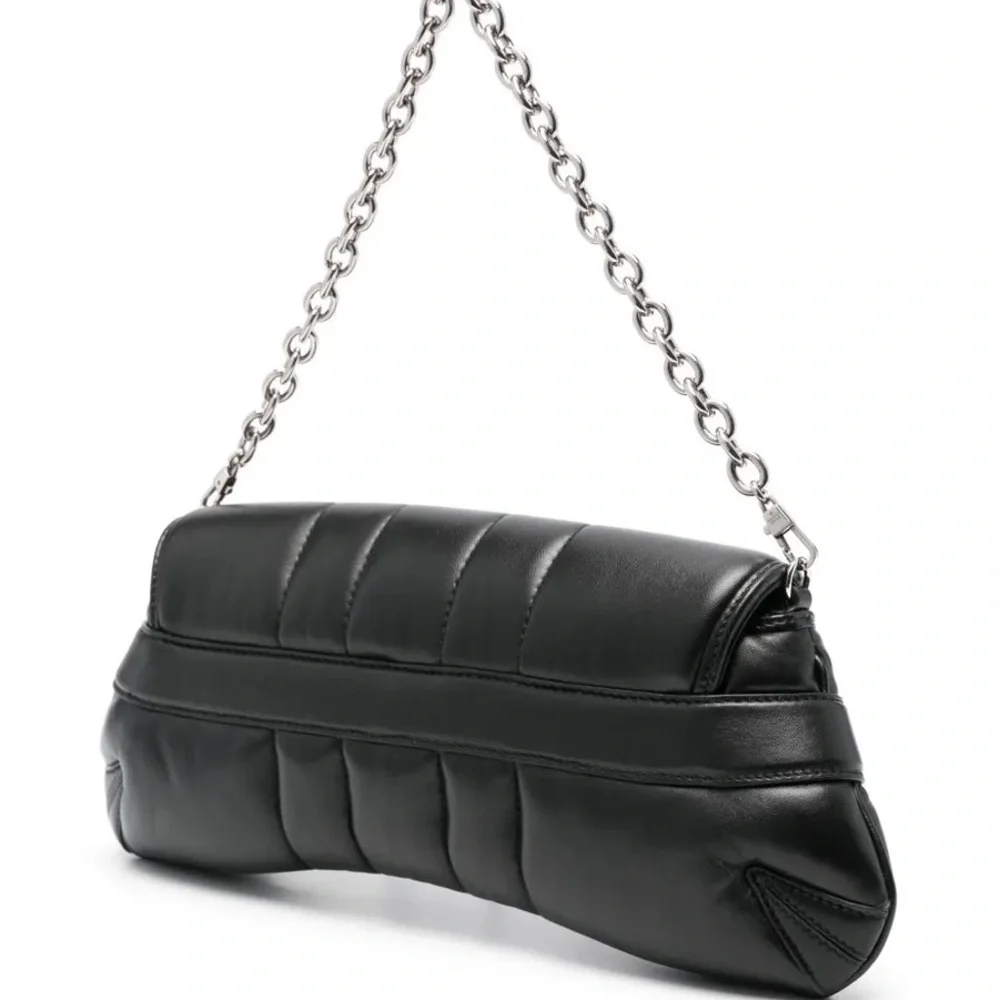 Gucci Horsebit 1955 Matelassé Black Leather Maxi Clutch Chain Shoulder Bag XXL